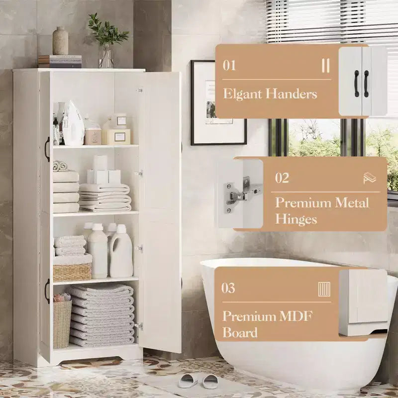 Mobile Contenitore Rustico, Armadi Dispensa per Cucina, Grande Credenza Alta Indipendente, Organizzatori Dispensa Alimentare, per Soggiorno, Camera da Letno, Bagno
