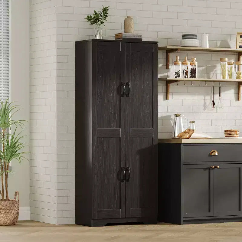 Mobile Contenitore Rustico, Armadi Dispensa per Cucina, Grande Credenza Alta Indipendente, Organizzatori Dispensa Alimentare, per Soggiorno, Camera da Letno, Bagno