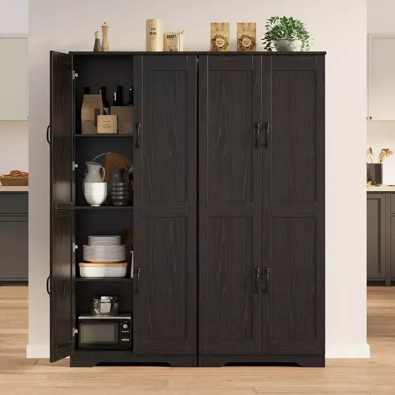 Mobile Contenitore Rustico, Armadi Dispensa per Cucina, Grande Credenza Alta Indipendente, Organizzatori Dispensa Alimentare, per Soggiorno, Camera da Letno, Bagno