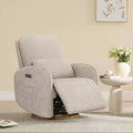 Spruce & Spring Power Swivel Recliner Chair Nursery Glider with Lumbar Pillow