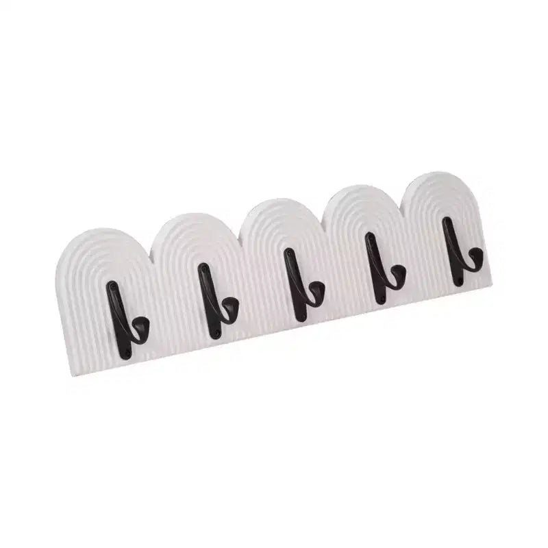Appendiabiti da Parete con Ganci - Organizer da Ingresso Boho in Legno e Metallo - Contenitore Decorativo Pensile per Casa, Ufficio, Camera da Letto, Soggiorno