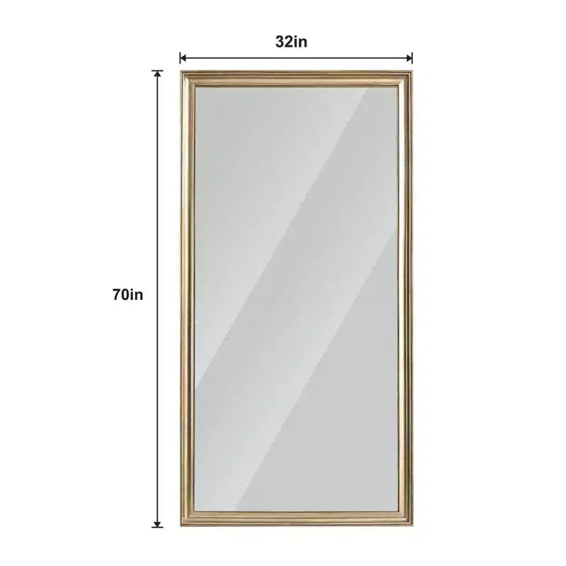 Specchio intero elegante 70*32 pollici con cornice in legno, specchio da terra 5mm con foro per appendere, specchio da parete per soggiorno, cabina armadio