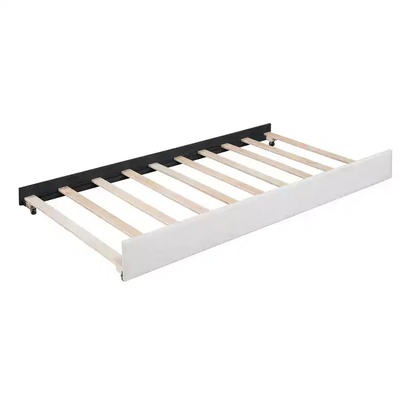 Bellemave - Divano letto singolo imbottito con letto estraibile, struttura divano letto singolo con bracciolo, divano letto per soggiorno camera da letto, beige