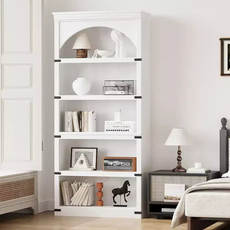 68 Armadietto pensile alto, librerie e scaffali a 6 ripiani, scaffali portaoggetti da terra, mobili per la casa per camera da letto, soggiorno, ufficio