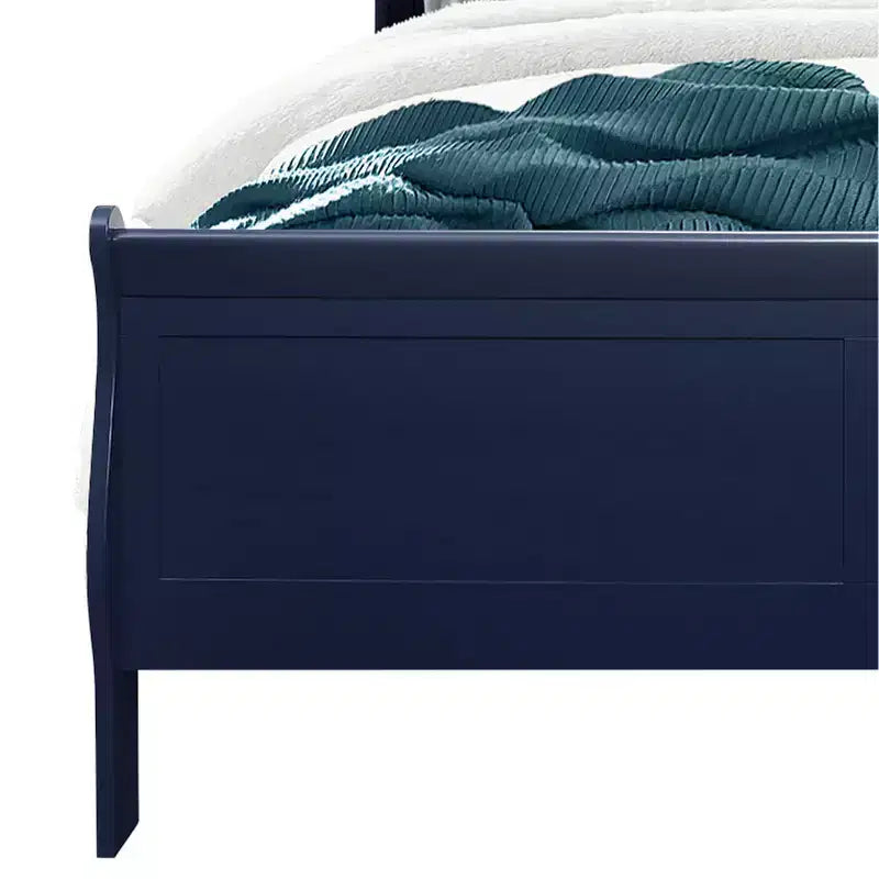 HomeStock 17,5 pollici di altezza, letto singolo blu con testiera in plastica