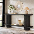 Lantine 71-Inch Long Console Table for Entryway, Wooden Sofa Table Behind Couch, for Living Room, Hallway, Foyer, Black