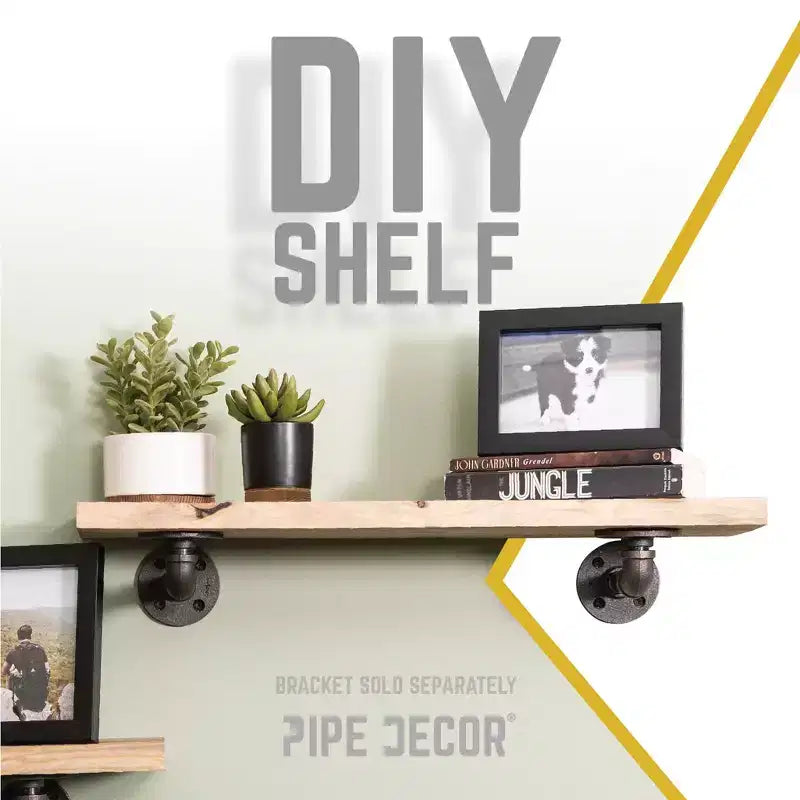 RESTORE Mensola in Legno Driftwood Tan da 24 pollici (Solo Legno) di Pipe Decor