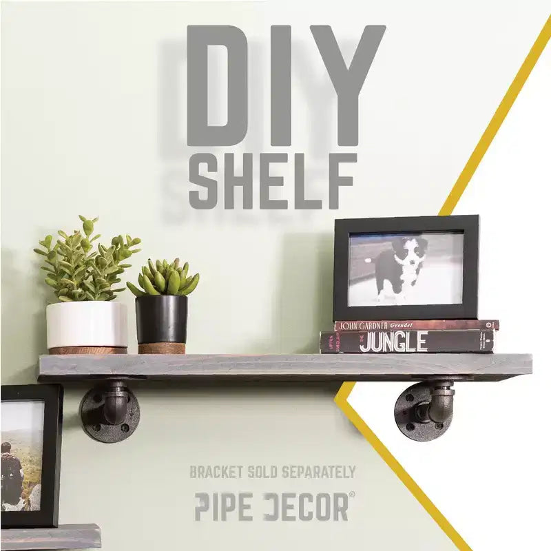 RESTORE Riverstone Grey Mensole in legno da 24 pollici (solo legno) di Pipe Decor
