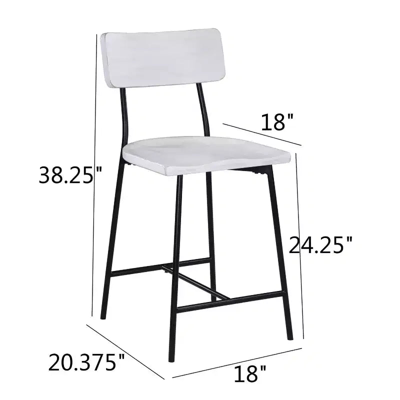 Sgabelli da bancone moderni GDFStudio Malik in legno e metallo