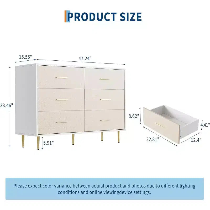Comò a 6 cassetti, cassettiera moderna in legno per camera da letto con maniglie e cassetti portaoggetti, mobile porta TV in stile rustico per soggiorno, camera da letto, corridoio
