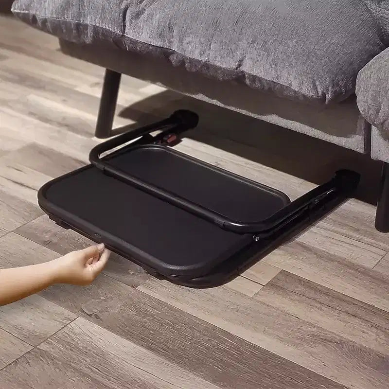 FurnitureR Vassoio TV Pieghevole Regolabile con 4 Altezze e 3 Angoli di Inclinazione, Vassoi per Cena Tavolino per Laptop con Portabicchieri per Letto e Divano, Set di 3, Nero