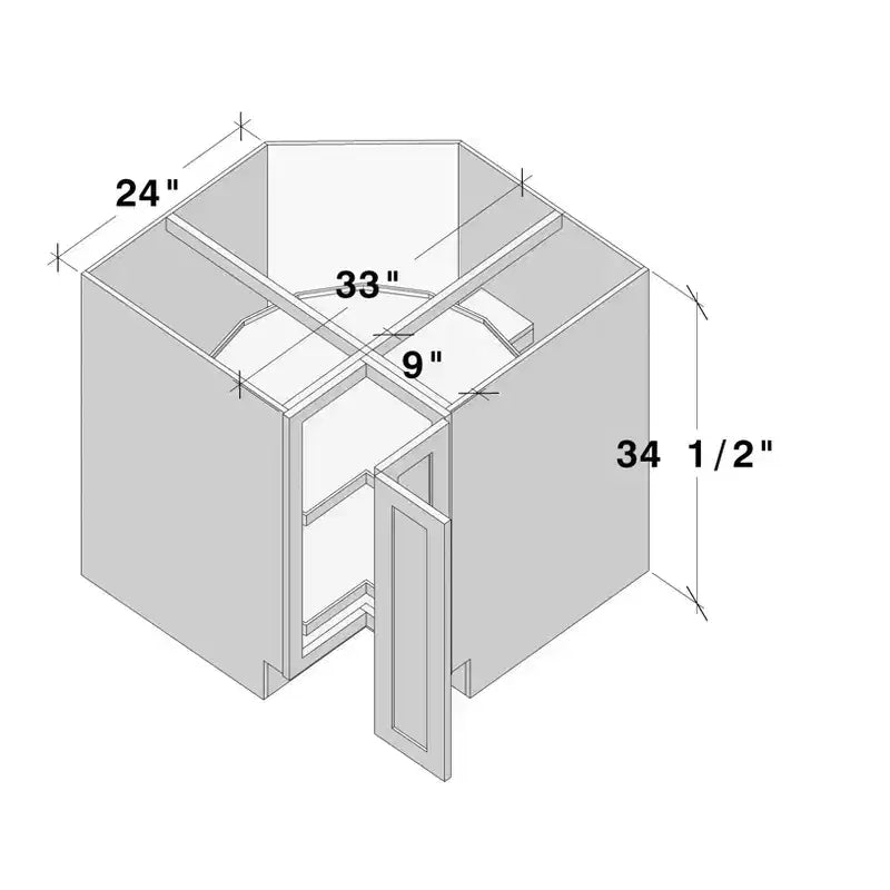 Mobile base angolare da cucina L83.8 x P61 x A87.6