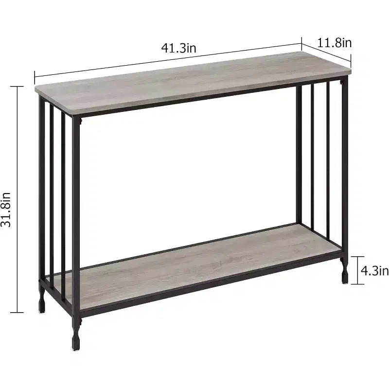 COZONY 41.5 Tavolino Consolle Stretto con Ripiano, Tavolo Slim da Ingresso per Corridoio, Dietro il Divano, Foyer