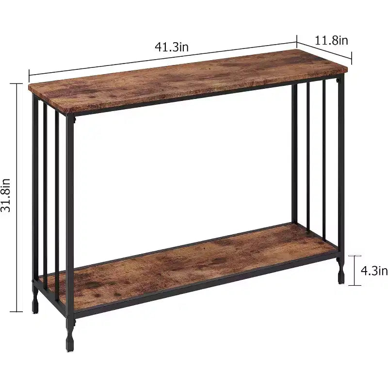 COZONY 41.5 Tavolino Consolle Stretto con Ripiano, Tavolo Slim da Ingresso per Corridoio, Dietro il Divano, Foyer