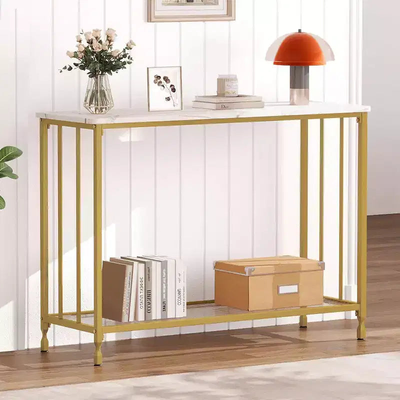 COZONY 41.5 Narrow Console Table with Shelf  Slim Entryway Table for Hallway, Behind Couch, Foyer
