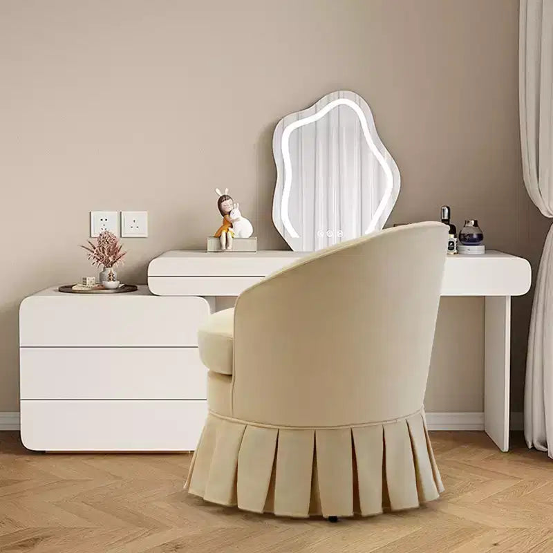 Poltrona moderna di metà secolo, scrivania piccola e carina, sedia da trucco accogliente, sedia comoda per camera da letto, soggiorno, piccoli spazi
