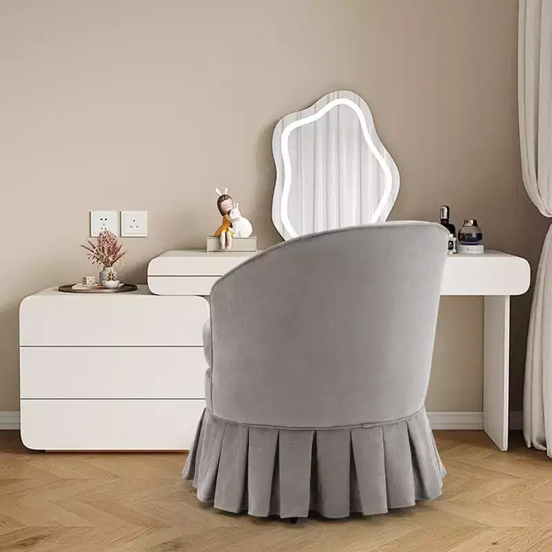 Poltrona moderna di metà secolo, scrivania piccola e carina, sedia da trucco accogliente, sedia comoda per camera da letto, soggiorno, piccoli spazi