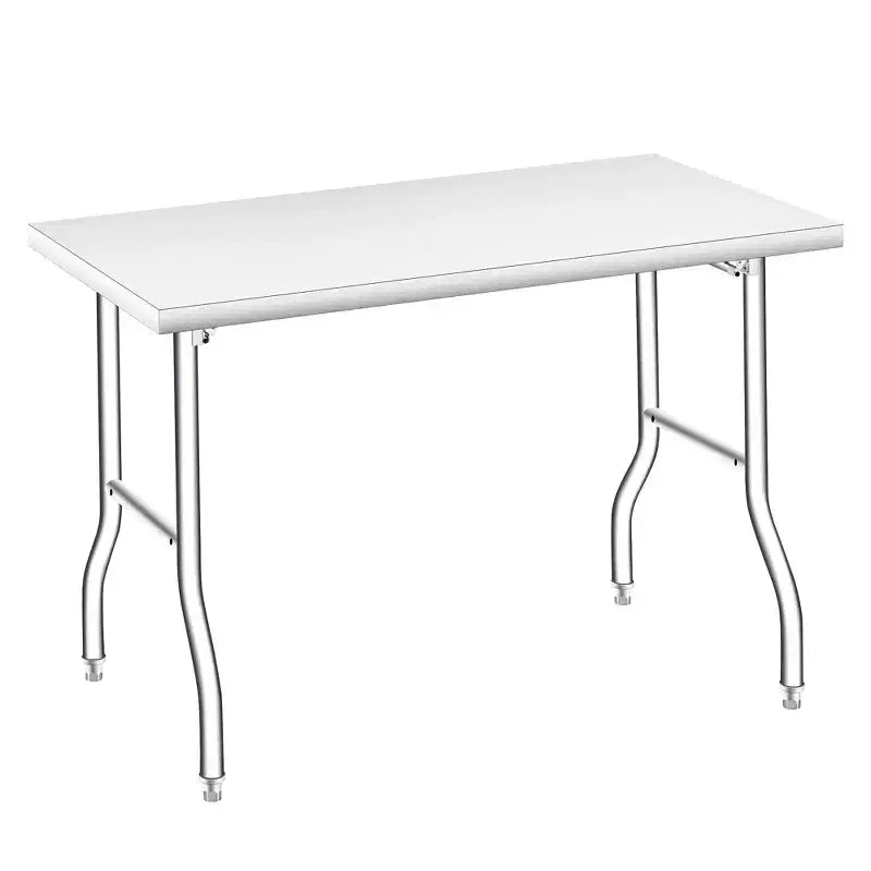 Tavolo pieghevole in acciaio inossidabile Acekool, banco da lavoro portatile resistente, nessun assemblaggio, per cucina, lavanderia, campeggio, garage