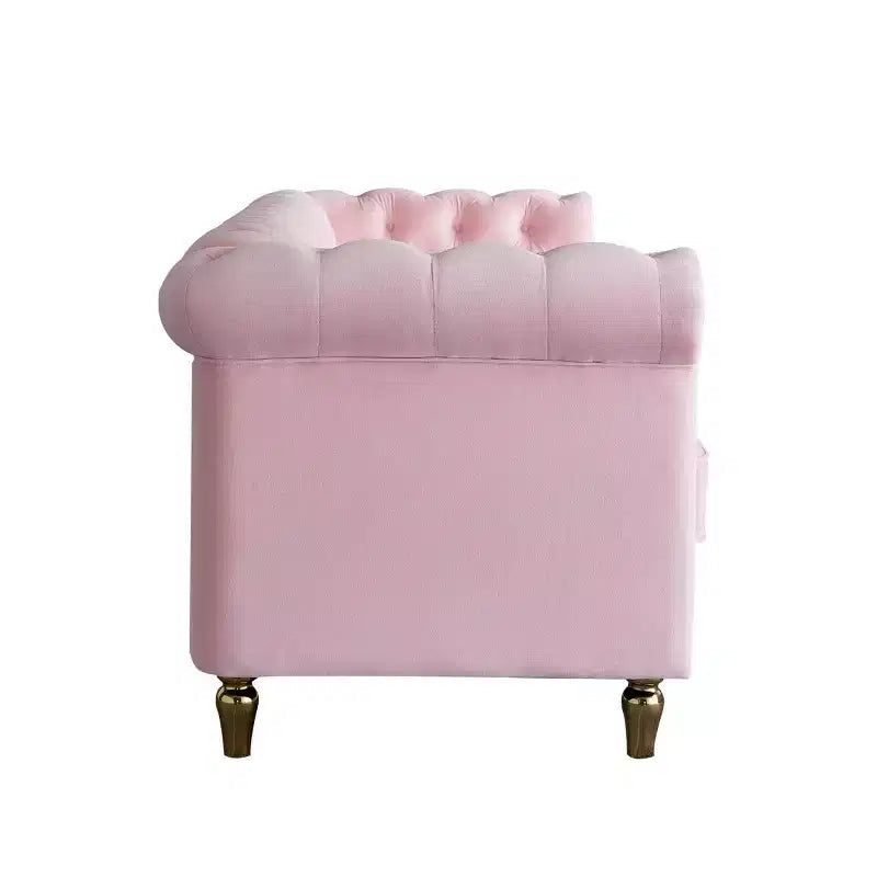 Divano Chester in velluto da 84 pollici con braccioli arrotolati, divano moderno in stile Cloud con telaio in legno massello per soggiorno, camera da letto o appartamento-Panipeachy
