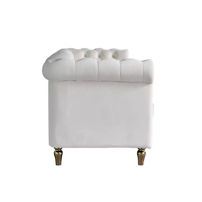 Divano Chester in velluto da 84 pollici con braccioli arrotolati, divano moderno in stile Cloud con telaio in legno massello per soggiorno, camera da letto o appartamento-Panipeachy
