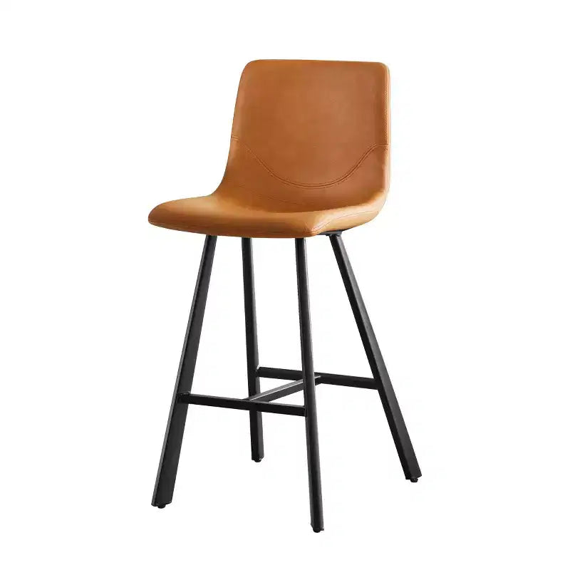 Set di 2 sgabelli da bancone con robusto telaio in metallo nero, sgabelli da bancone per isola cucina, mobile bar o ristorante-Panipeachy