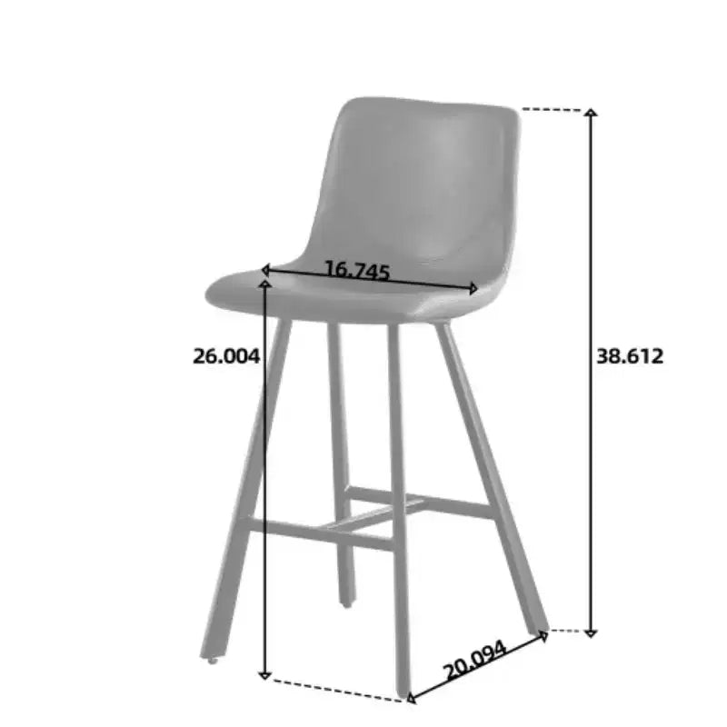 Set di 2 sgabelli da bancone con robusto telaio in metallo nero, sgabelli da bancone per isola cucina, mobile bar o ristorante-Panipeachy