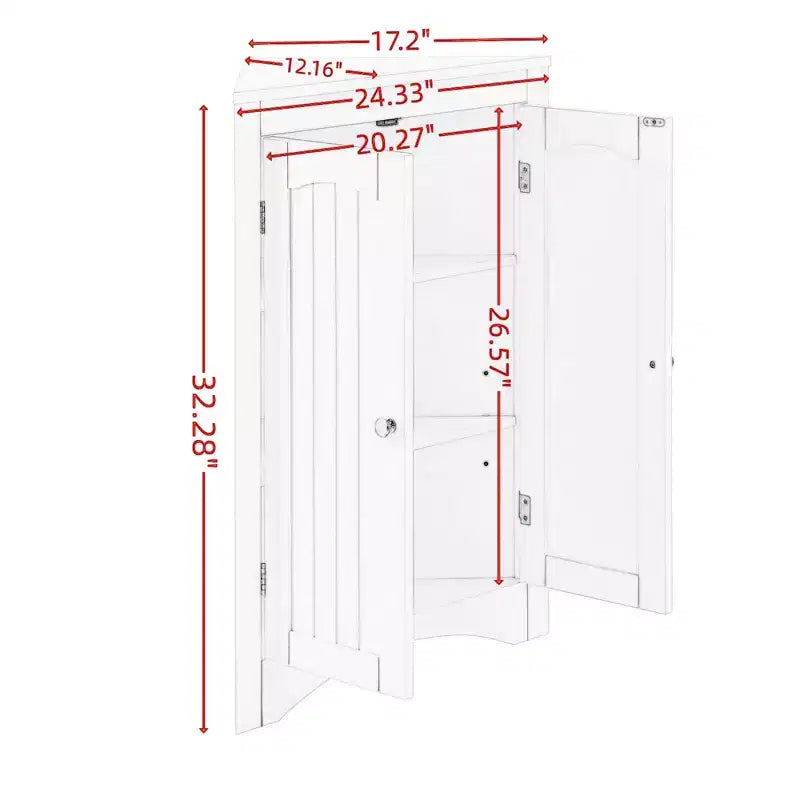 MAYEERTY Credenza Angolare Mobile Contenitore Autoportante per Soggiorno Bagno Cucina