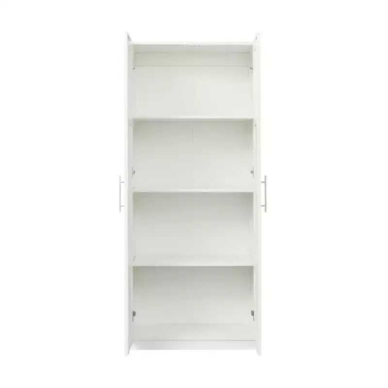 Armadio alto a 2 ante, mobile contenitore contemporaneo con ripiani, armadio e mobile freestanding per camera da letto