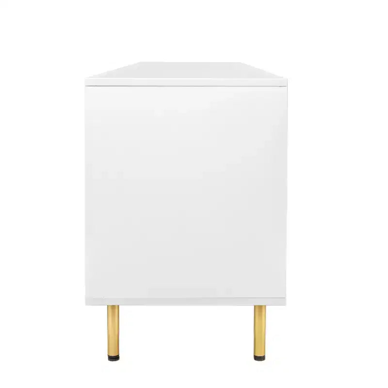 JVNOXK Mobile TV moderno bianco caldo da 180 cm, adatto per TV da 80 pollici, quattro cassetti per una comoda conservazione, adatto per soggiorni e camere da letto