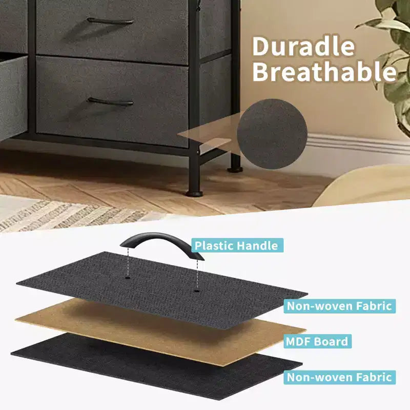 MAYEERTY Torre portaoggetti in tessuto a 13 cassetti, alta 144 cm, robusto mobile organizer