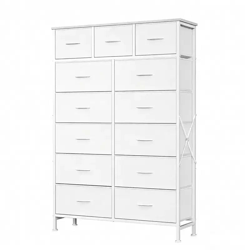 MAYEERTY Torre portaoggetti in tessuto a 13 cassetti, alta 144 cm, robusto mobile organizer