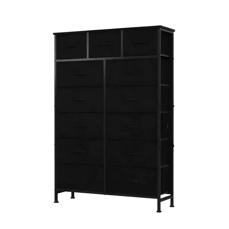 MAYEERTY Torre portaoggetti in tessuto a 13 cassetti, alta 144 cm, robusto mobile organizer