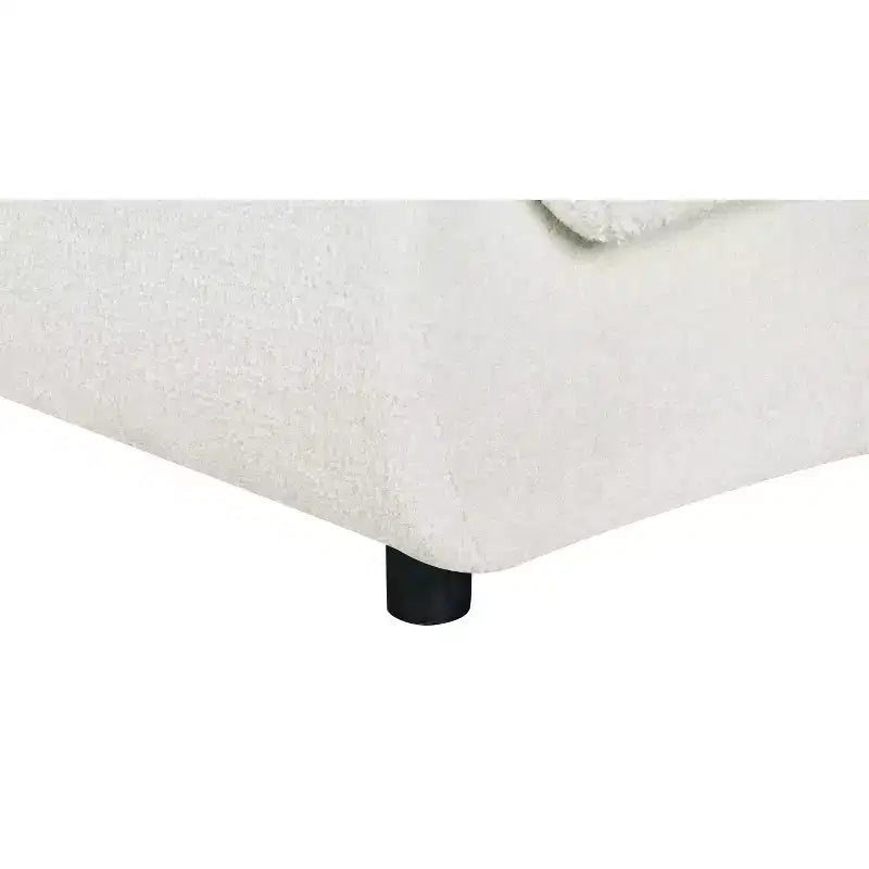 MAYEERTY Divano curvo contemporaneo a 3 posti beige da 250 cm, seduta imbottita, design aerodinamico, struttura resistente per spazi abitativi eleganti