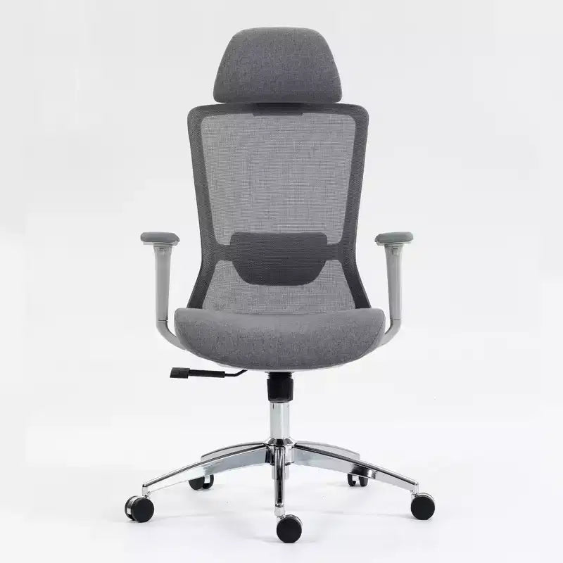 Sedia da ufficio con schienale alto in rete traspirante con braccioli regolabili 3D - Sedia da ufficio regolabile con comfort e stabilità Nera