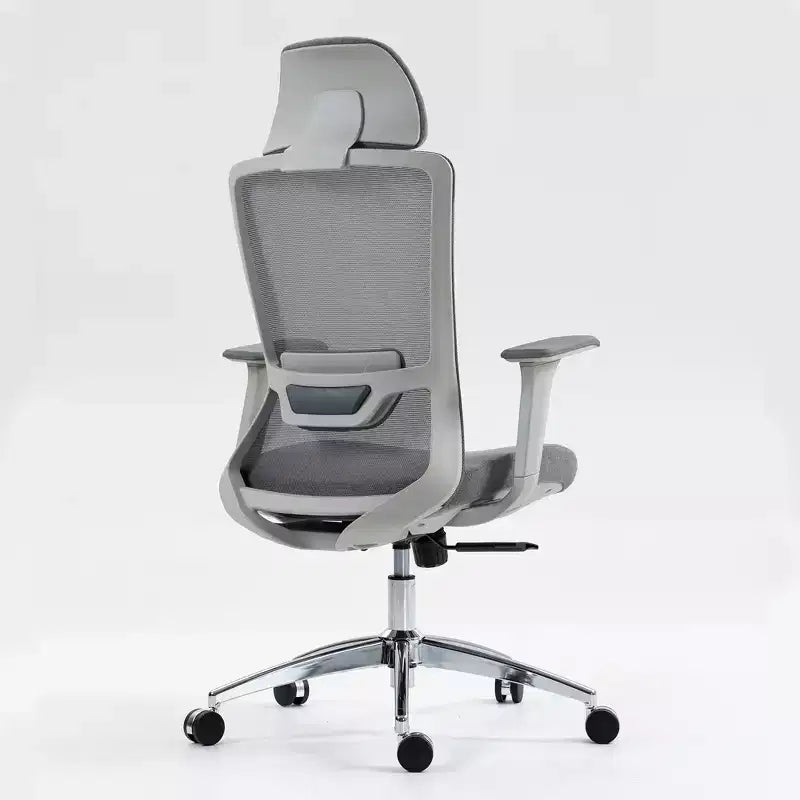 Sedia da ufficio con schienale alto in rete traspirante con braccioli regolabili 3D - Sedia da ufficio regolabile con comfort e stabilità Nera