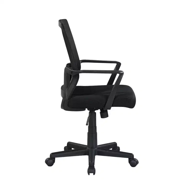 Sedia da ufficio con schienale alto in rete traspirante con braccioli regolabili 3D - Sedia da ufficio regolabile con comfort e stabilità Nera