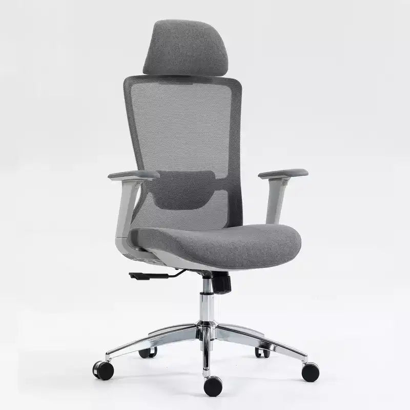 Sedia da ufficio con schienale alto in rete traspirante con braccioli regolabili 3D - Sedia da ufficio regolabile con comfort e stabilità Nera