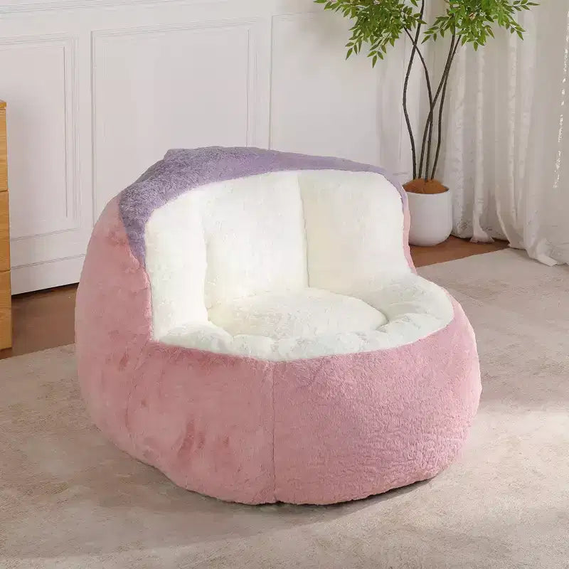 Poltrone Sacco Grandi, Divano in Ecopelliccia Multicolore Riempito con Spugna Tritata, Grande Chaise Longue per Soggiorno, Nessun Montaggio Richiesto