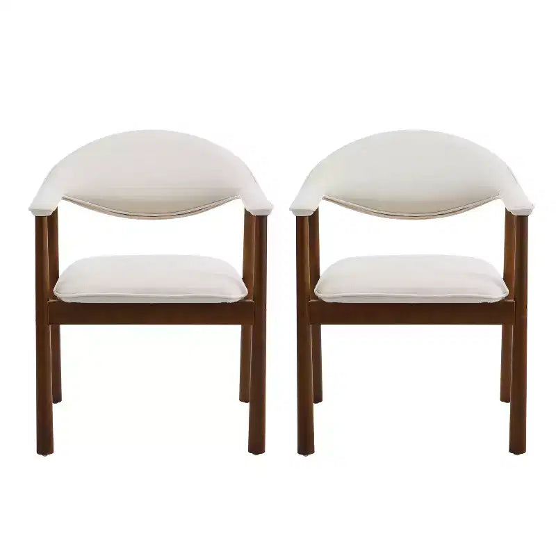 Christopher Knight Home Olena, sedie da pranzo moderne in legno di gomma imbottite con schienale curvo (set da 2)