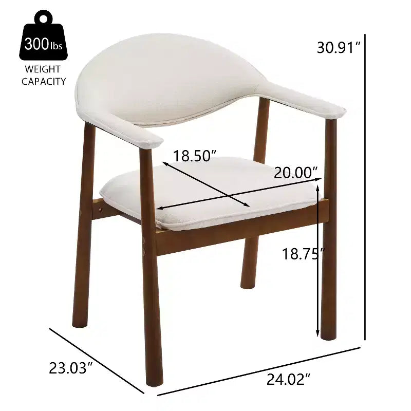 Christopher Knight Home Olena, sedie da pranzo moderne in legno di gomma imbottite con schienale curvo (set da 2)