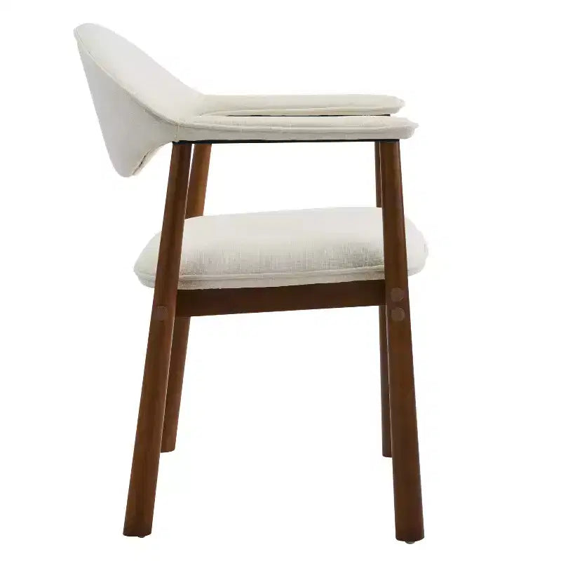 Christopher Knight Home Olena, sedie da pranzo moderne in legno di gomma imbottite con schienale curvo (set da 2)