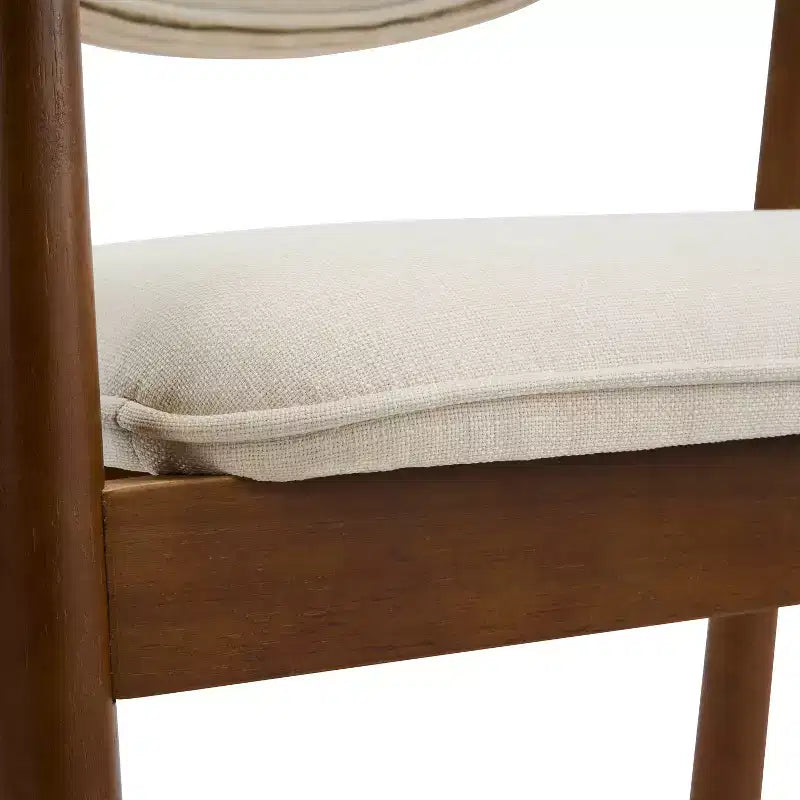 Christopher Knight Home Olena, sedie da pranzo moderne in legno di gomma imbottite con schienale curvo (set da 2)