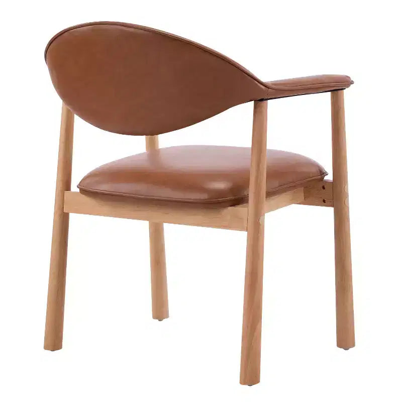Christopher Knight Home Olena, sedie da pranzo moderne in legno di gomma imbottite con schienale curvo (set da 2)