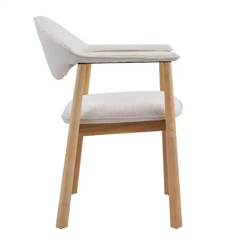 Christopher Knight Home Olena, sedie da pranzo moderne in legno di gomma imbottite con schienale curvo (set da 2)