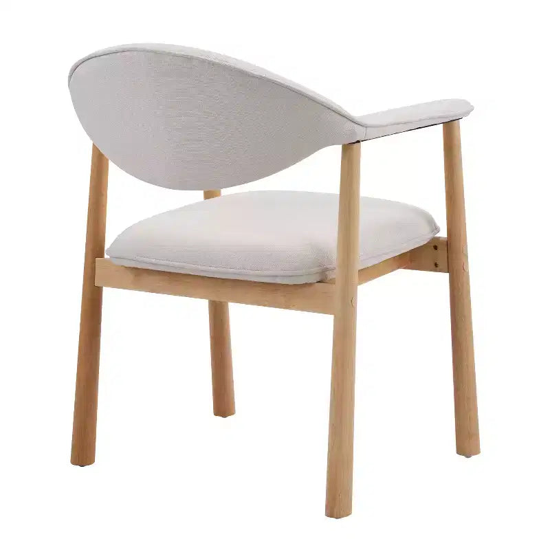 Christopher Knight Home Olena, sedie da pranzo moderne in legno di gomma imbottite con schienale curvo (set da 2)