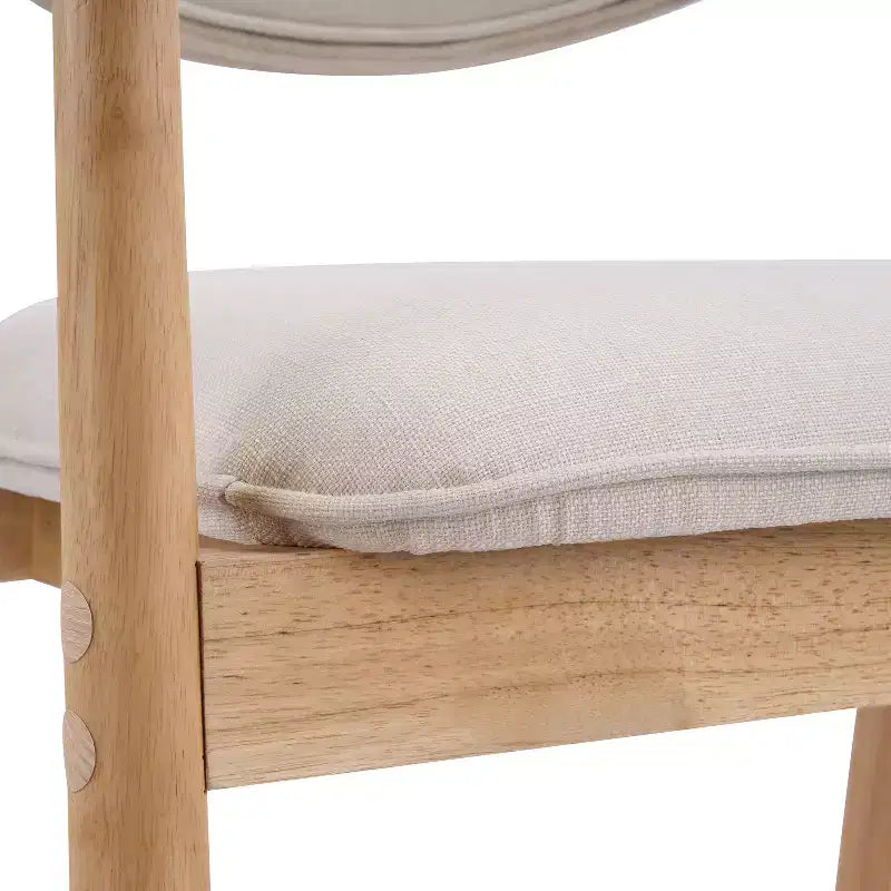 Christopher Knight Home Olena, sedie da pranzo moderne in legno di gomma imbottite con schienale curvo (set da 2)