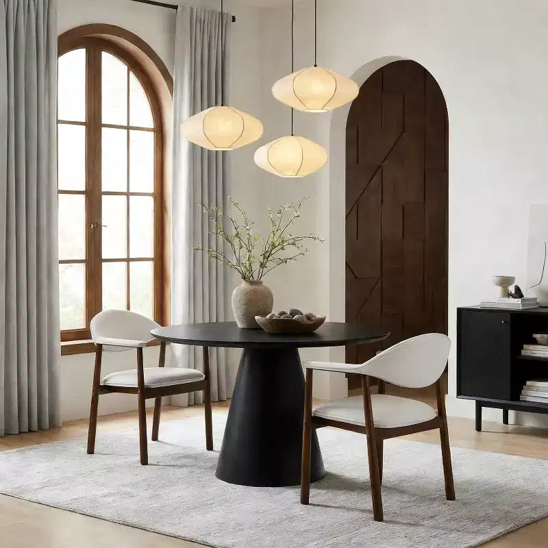 Christopher Knight Home Olena, sedie da pranzo moderne in legno di gomma imbottite con schienale curvo (set da 2)