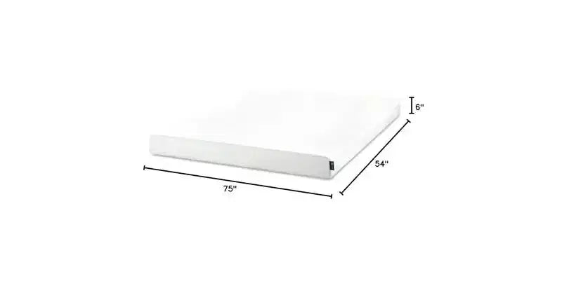 Materasso in memory foam ZINUS 6 pollici Full Green Tea, senza fibra di vetro, rigidità media, sollievo dalla pressione zonale, schiume e tessuto certificati sicuri