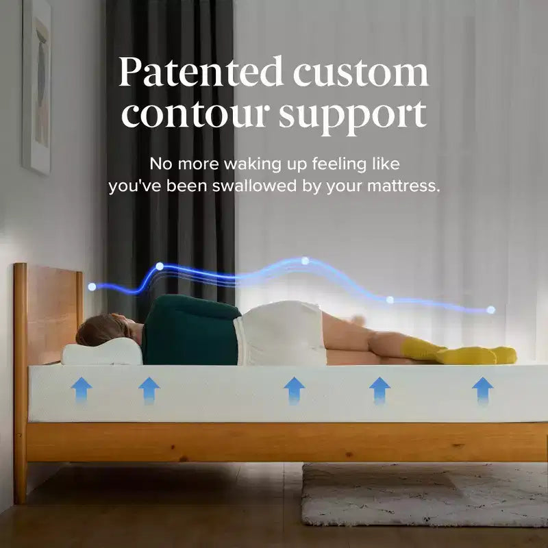 Materasso in memory foam ZINUS 6 pollici Full Green Tea, senza fibra di vetro, rigidità media, sollievo dalla pressione zonale, schiume e tessuto certificati sicuri