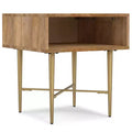 Jovie SOLID MANGO WOOD 20 inch Wide Square Contemporary End Table in Natural